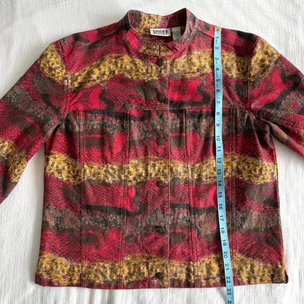 Vintage Chico’s Snakeskin Print Boho Jacket